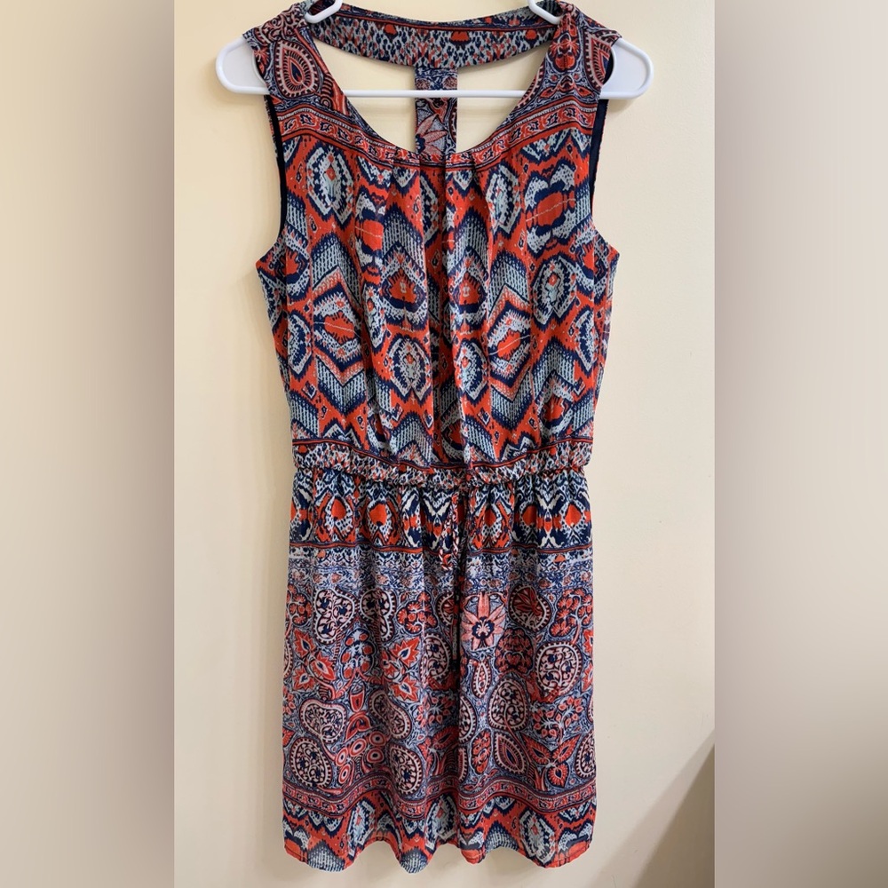 Enfocus Studio Patterned Sleeveless Dress